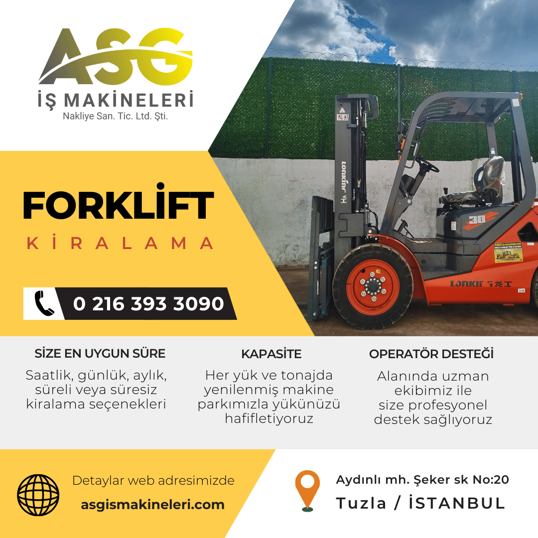 Forklift Kiralama ASG İş Makineleri